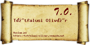 Tótfalusi Olivér névjegykártya